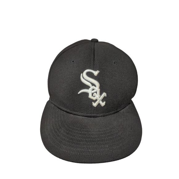 Team MLB Chicago White Sox Strapback Hat OSFM Black Embroidered Logo OC Sports - Picture 1 of 11